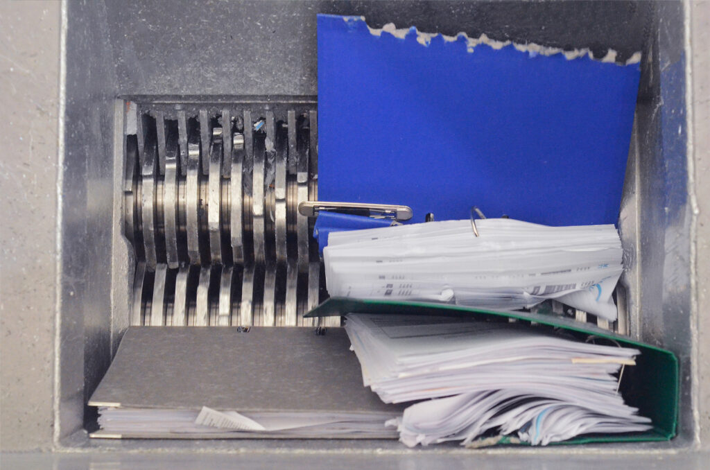 Processus de destruction d'archives confidentielles