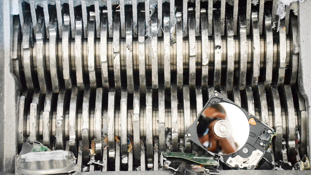 Destruction de disques durs - données confidentielles