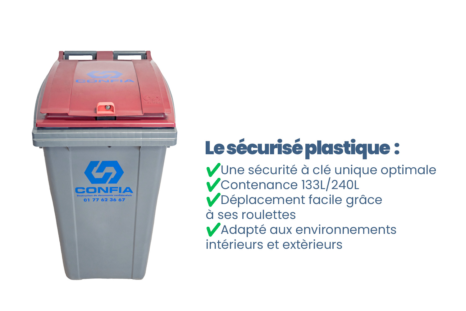 Procédés d'intervention 7 conteneur design-collecte et destruction confidentielle