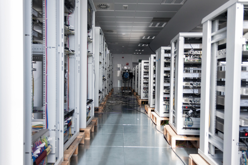 locaux de stockage de matériel informatique