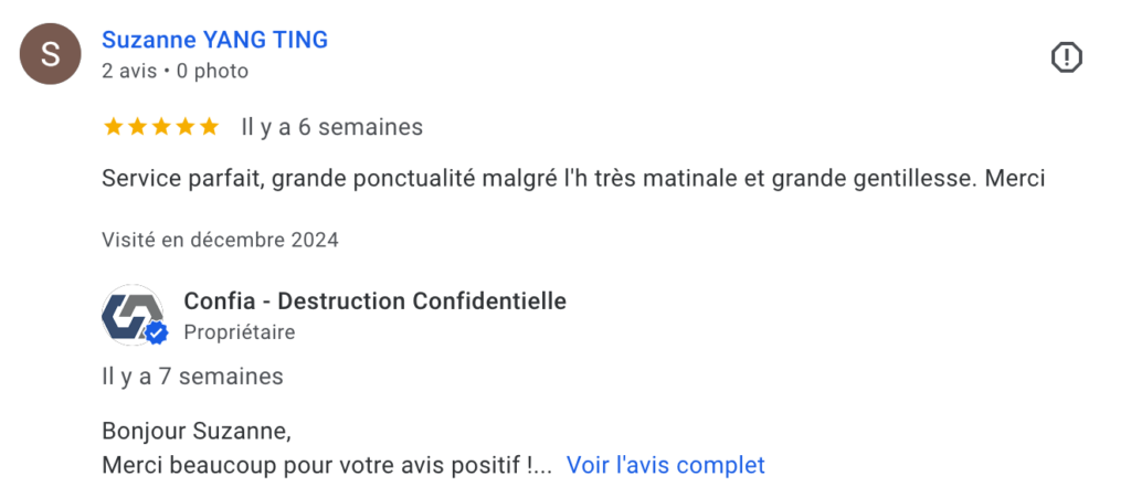 Un partenaire de confiance