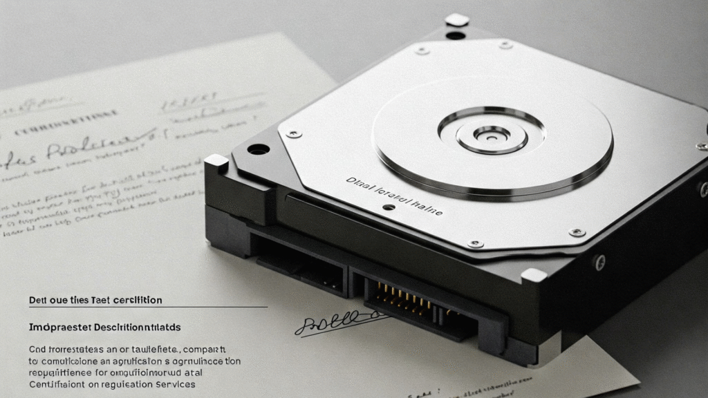 certificat de destruction de disques durs