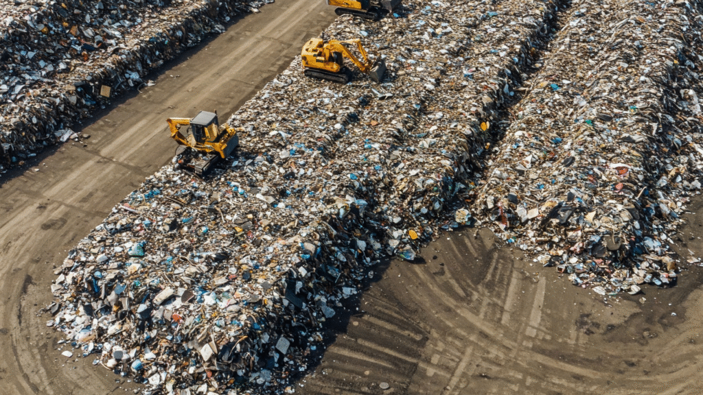 Destruction de marchandise par enfouissement contrôlé