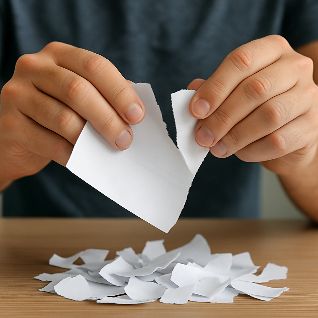 Déchirer le papier à la main efficacement