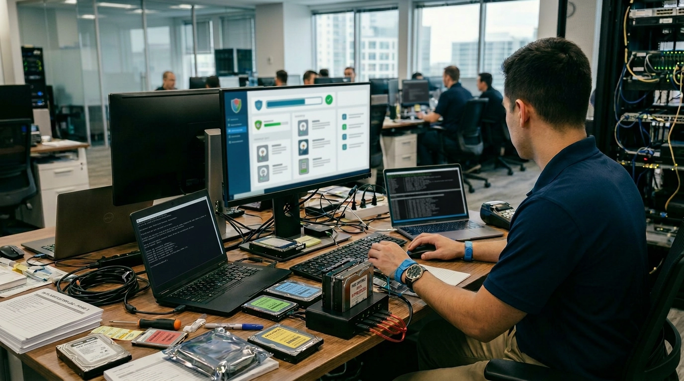 Effacement des données confidentielles sur plusieurs supports informatiques